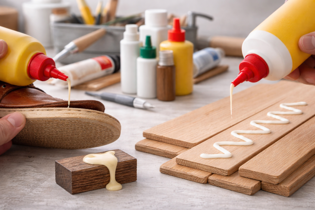 Kleber, Leime und Baustoffe im B2B-Großhandel – Industrieklebstoffe, Holzleim, Montagekleber und Reparaturkleber für Handwerk und Gewerbe